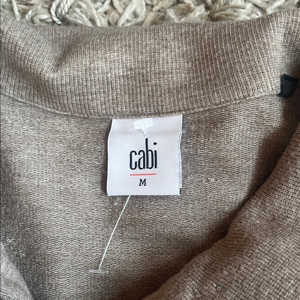 Cabi Weekend Topper Tan Peplum Jacket - Size Medium   Style 3543 - Picture 4 of 13